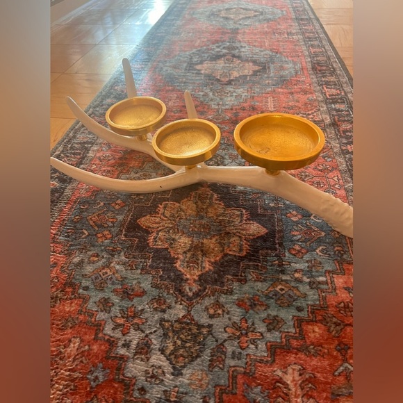 Metal Antler Staghorn Tabletop Votive Candle Holder Nordic tea light Scandinavia - Picture 1 of 8